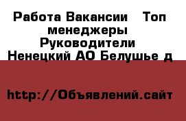 Работа Вакансии - Топ-менеджеры, Руководители. Ненецкий АО,Белушье д.